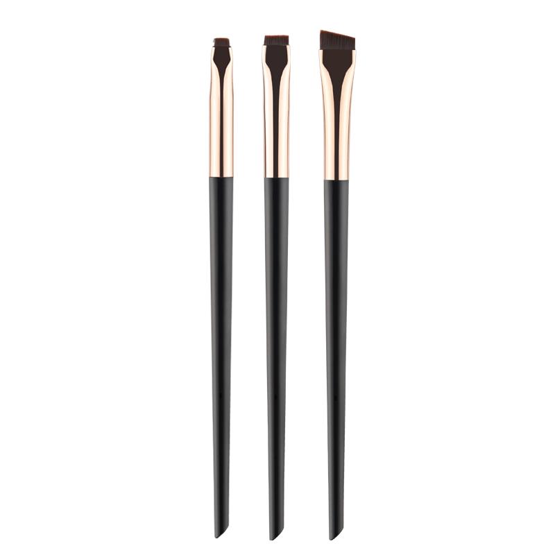 3 Brush Set Eyeliner Brushes for Eyebrows and Eyes