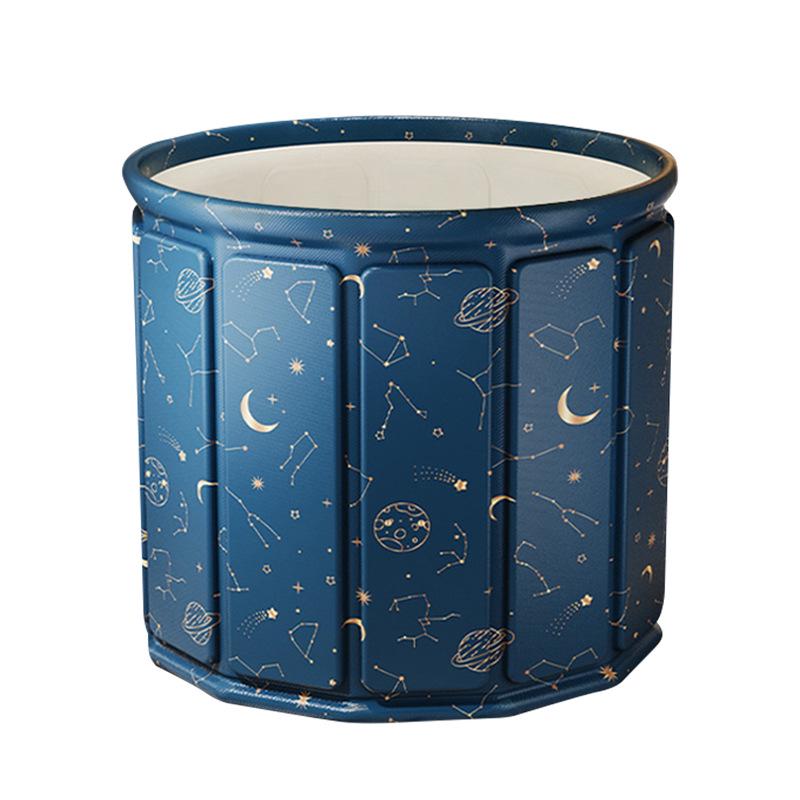 Large Portable Soaking Tub with Thick Quilted Insulation - No Installation Needed, Folding Bathtub for Adults.