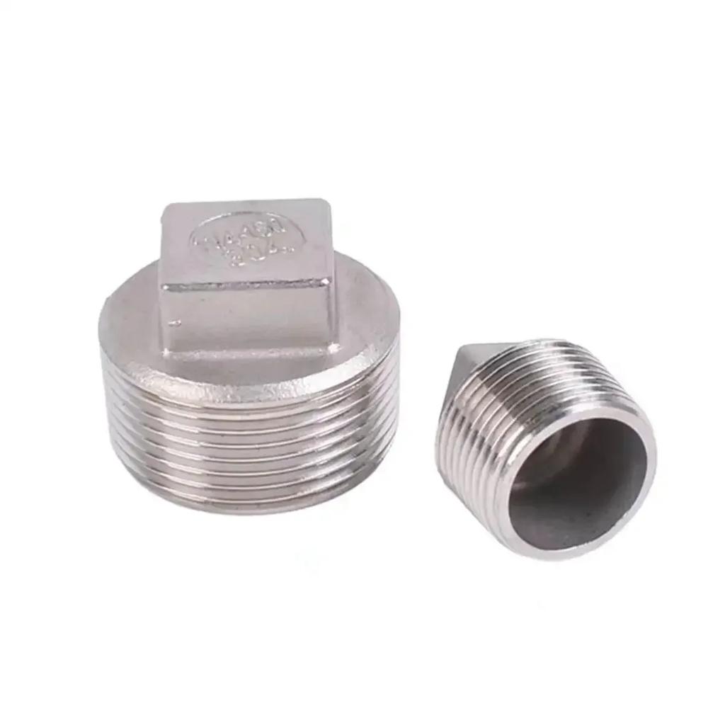 1/8" 1/4" 3/8" 1/2" 3/4" 1" 1-1/4" 1-1/2" 2" BSPT Mannelijk 304 Roestvrij Staal Vierkant Verzonken Eindstop Pijp Fitting