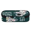 Pen Case Easy Open Zipper Spacious Interior 300D Polyester with Mesh Pocket Removable Divider and Pen Slots for Student Stationery