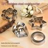 12-Piece Stainless Steel Heart and Plum Blossom Cookie and Pastry Cutter Set