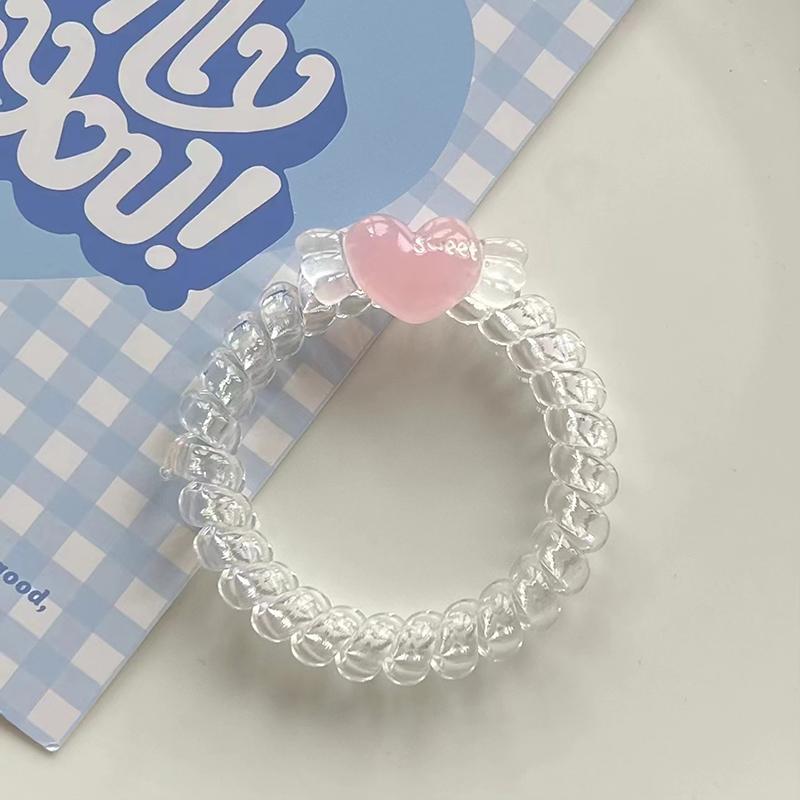 

2023 Y2K кольцо для волос со звездой для женщин и девочек, милые желейные пентаграммы, телефонная линия, веревка для волос, корейские эластичные ленты для волос, подарки друзьям розовый