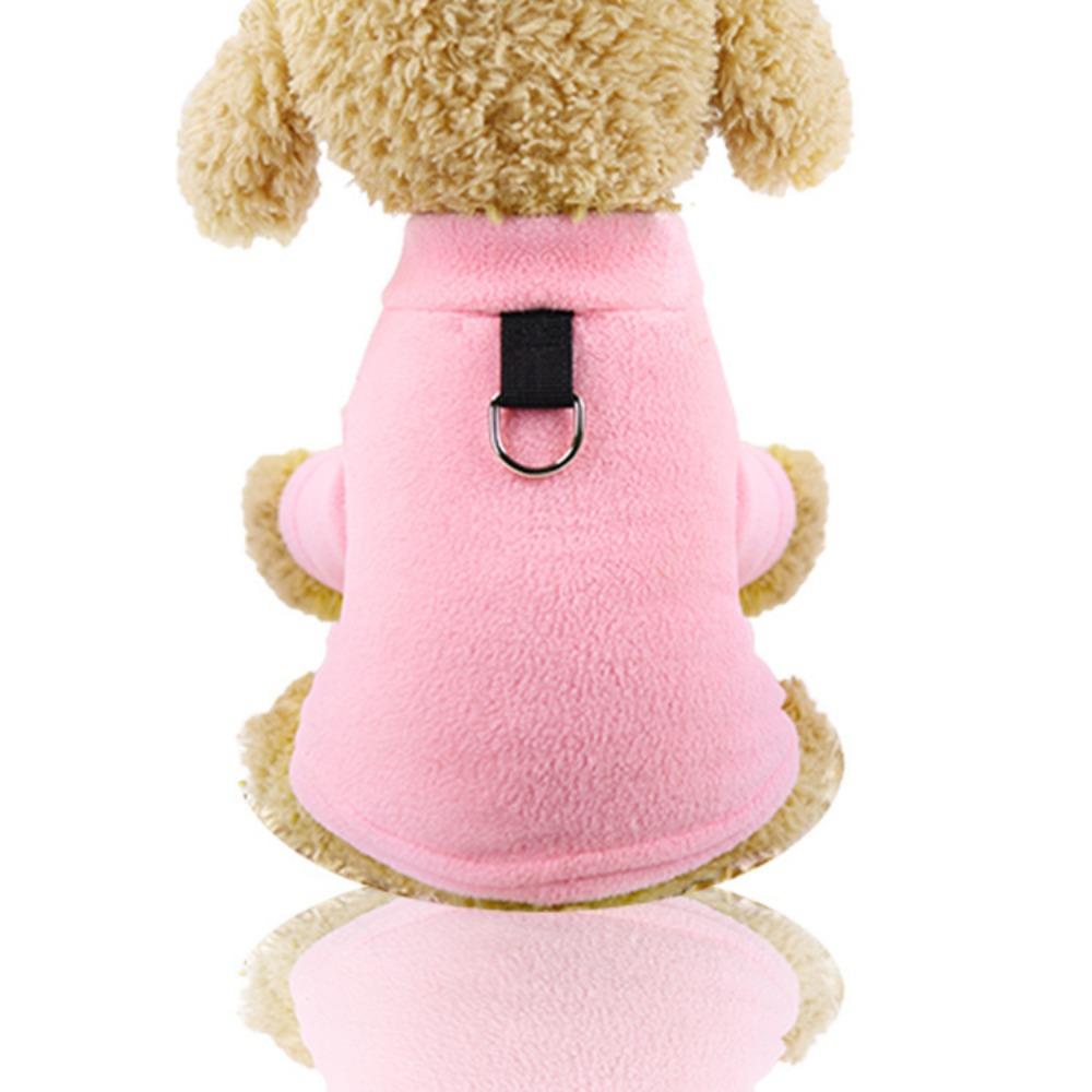 Fleece D buckle can be hung with cat leash to keep warm dog clothes cat pet dog supplies large dog plush