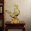 Aris & Juno Brass Rooster Feng Shui Statue – Chinese Wealth & Good Luck Figurine for Entryway, Home Office Desk or Shelf Decor, Gift for Boss,