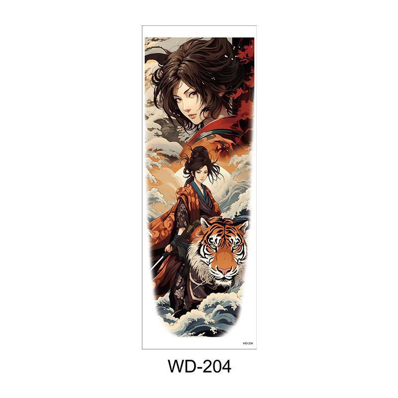 Long Flower Full Arm Waterproof Temporary Tattoo Stickers