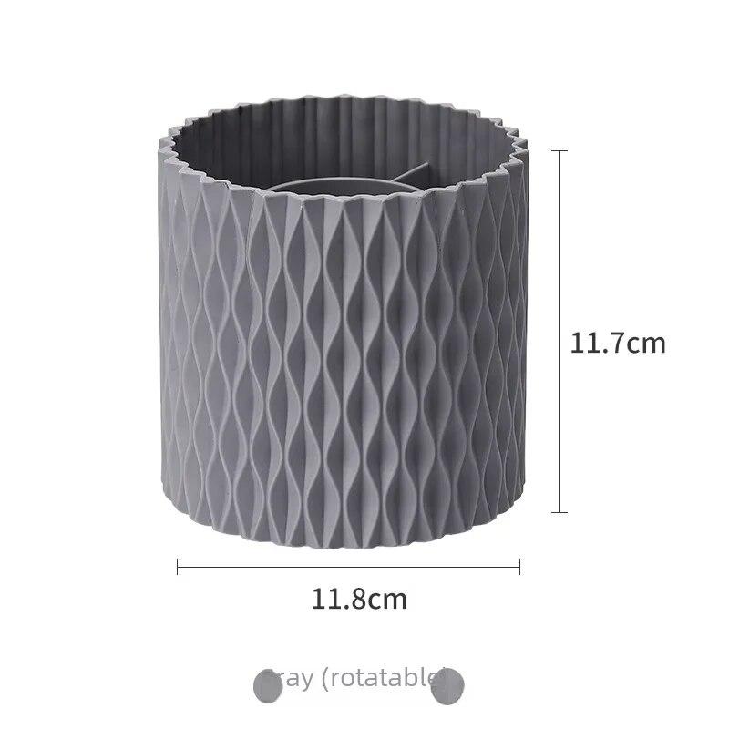 Rotierende Aufbewahrungsröhre für Make-up-Pinsel, Kosmetik-Aufbewahrungsbox, Schreibtisch-Stifthalter, Lippenstift, Lidschatten-Organizer, Kunststoffmaterial