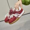 Fengliya New Versatile Red Women's Autumn New Retro Color Matching Casual Board Shoes Round Head Versatile