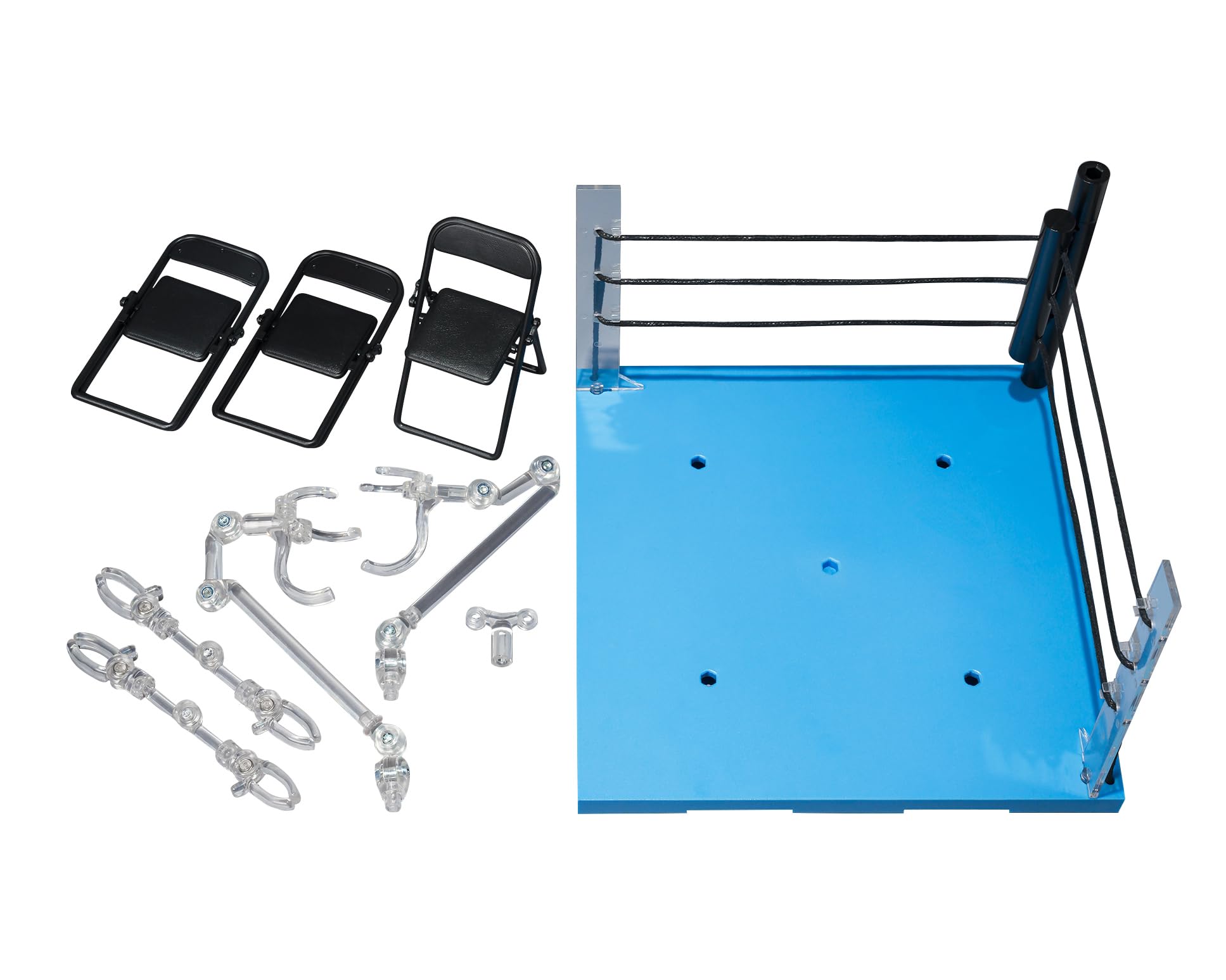 

TAMASHII NATIONS Tamashii STAGE ACT Ring Corner Pipe Chair Set for ABS Base (Neutral Corner) & S.H.Figuarts, Approx. 170mm, & Cotton, Pre-painted