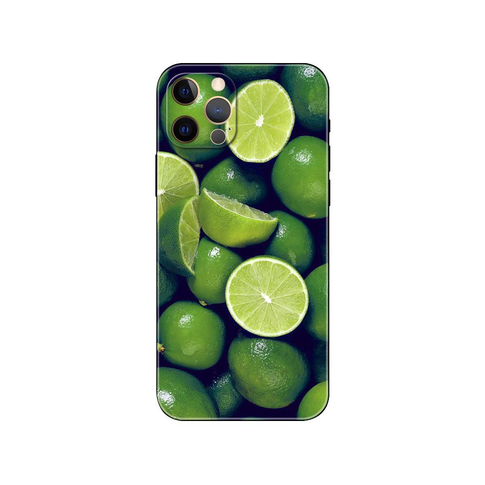 Green Fruit Cherry Lemon Phone Case for Iphone 5 5s 2020se 6 6s 7 8 Plus X 10 XR XS 11 12 13 Mini Pro MAX Black Tpu Back Cover