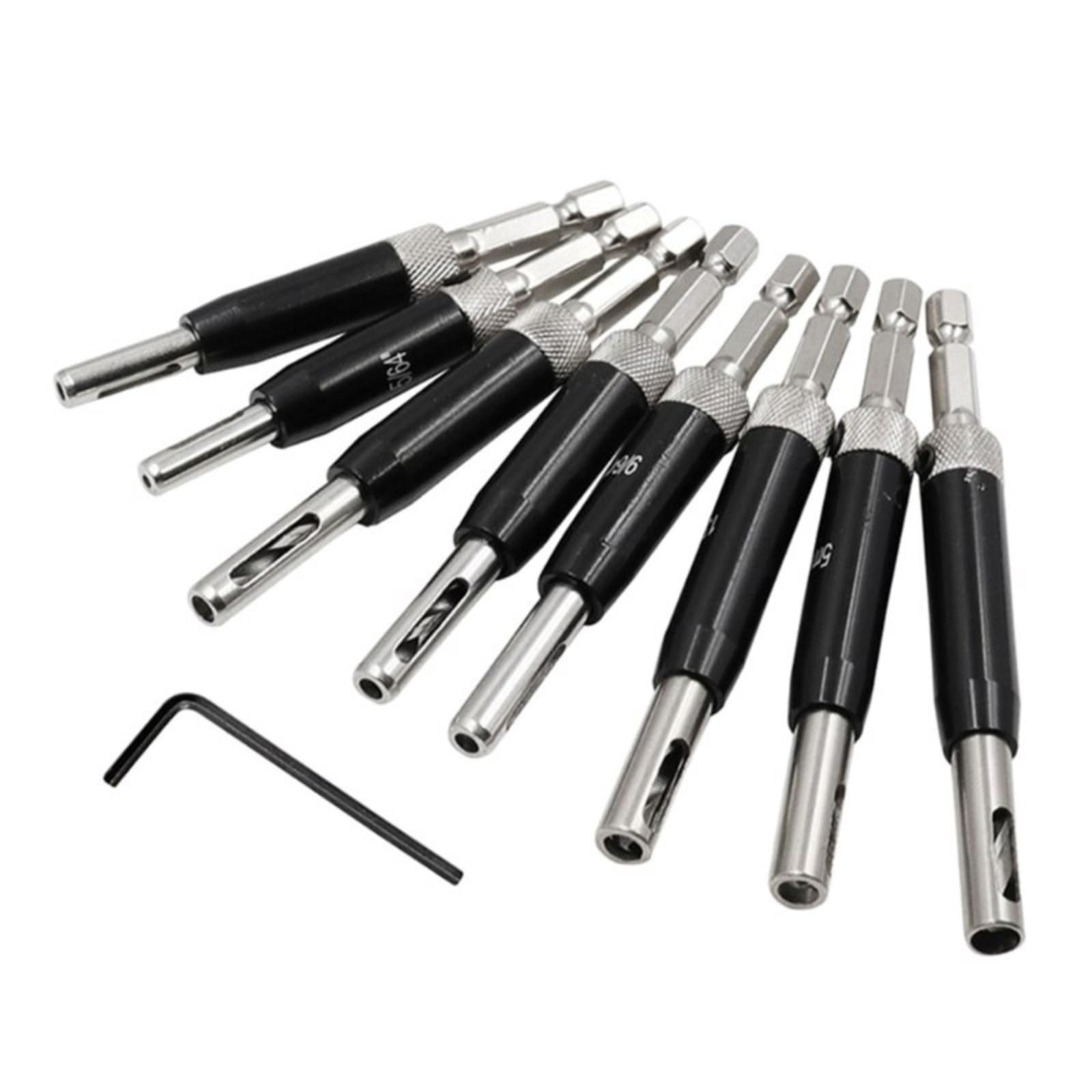 

geneX Hinge Drill, Center Drill Bit, Hex Shank Drill, for Drilling Hinge Holes and Woodworking, 8 Pieces