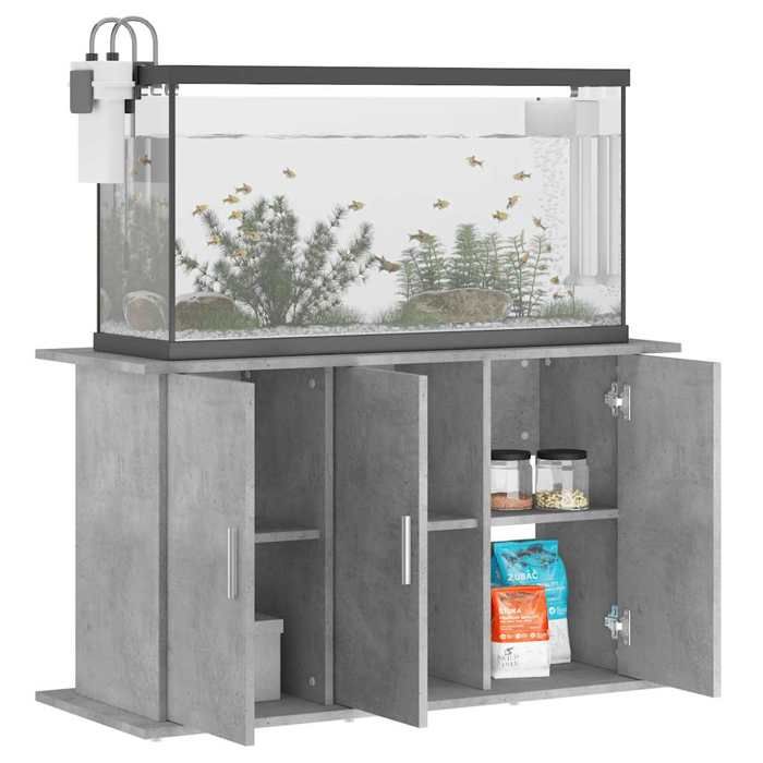 VidaXL Support pour aquarium gris béton 101x41x58 cm bois d'ingénierie 833635