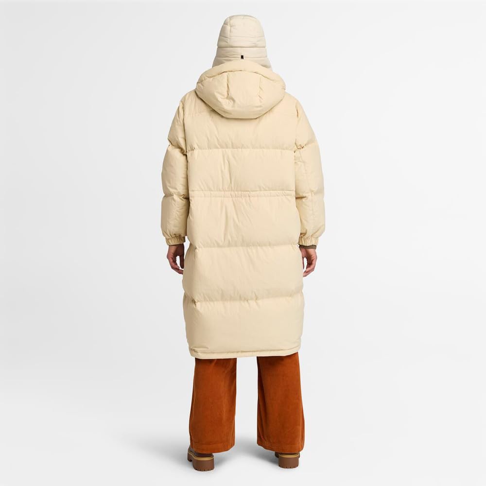 Timberland Hawker Recycled Down Puffer Long Parka, Women's, Angora Size L (TB0A5ZC3EFL1)