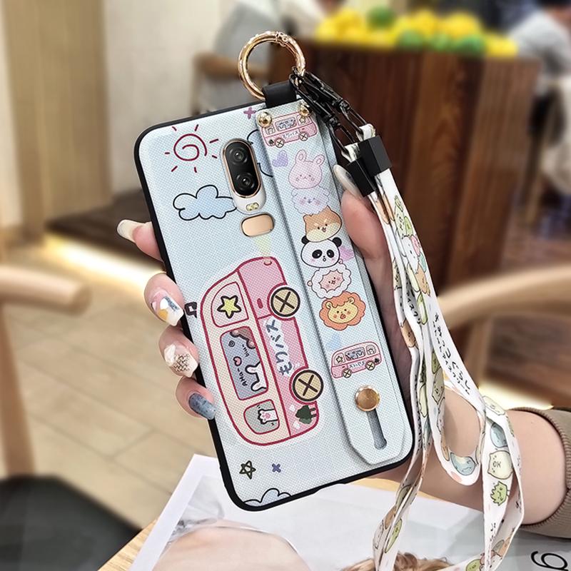Anti-dust Cartoon Phone Case For OnePlus 6/1+6 Dirt-resistant Kickstand Ring Protective Waterproof Cute Shockproof