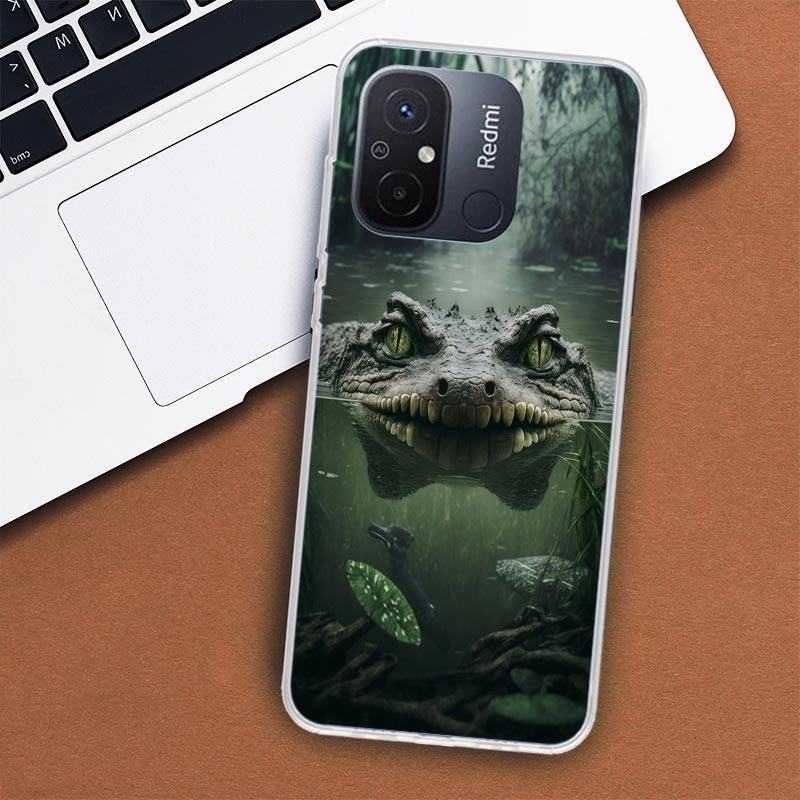 Crocodile Animal Phone Case For Xiaomi Redmi 12 13 12C 13C 14C 10 10C 10A 9 9C 9A 9T 8A 8 7A 7 6A 6 Pro K80 K70 K60 K40 K20 12 1