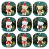 Adorable Plush Christmas Bear Pendant With Colorful Scarves And Hats Perfect For Holiday Decor