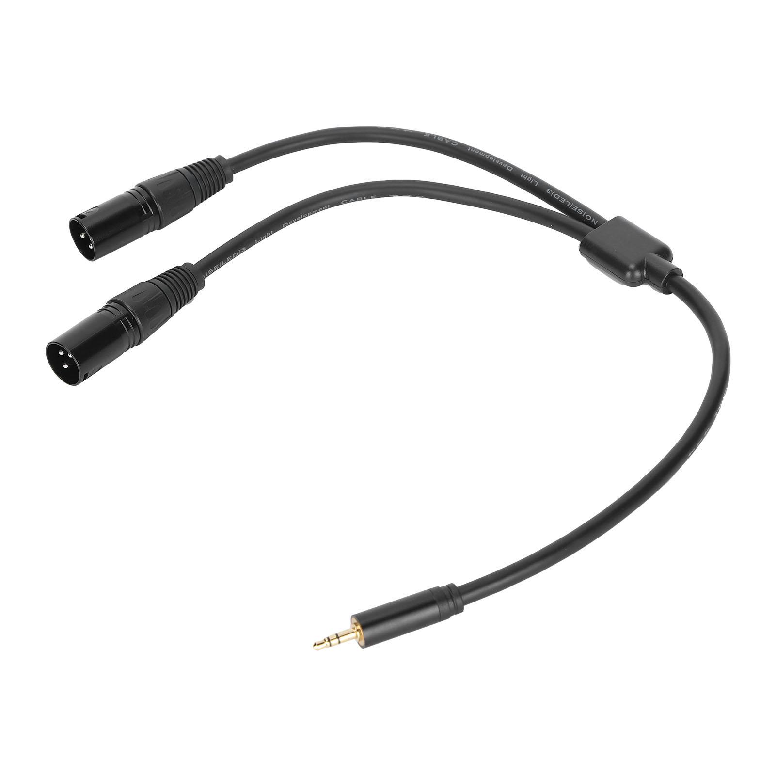 

JORINDO DualXLR Male to 3.5mm 18in Male Cable o YSplitter Microphone Connection Cord