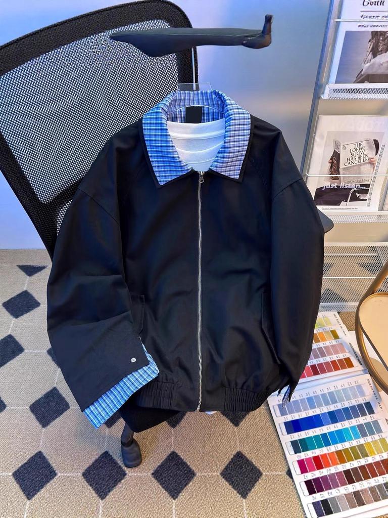 2025 Herbst Miu Stil Khaki Harrington Retro Zweiteilig Collegejacke für Damen