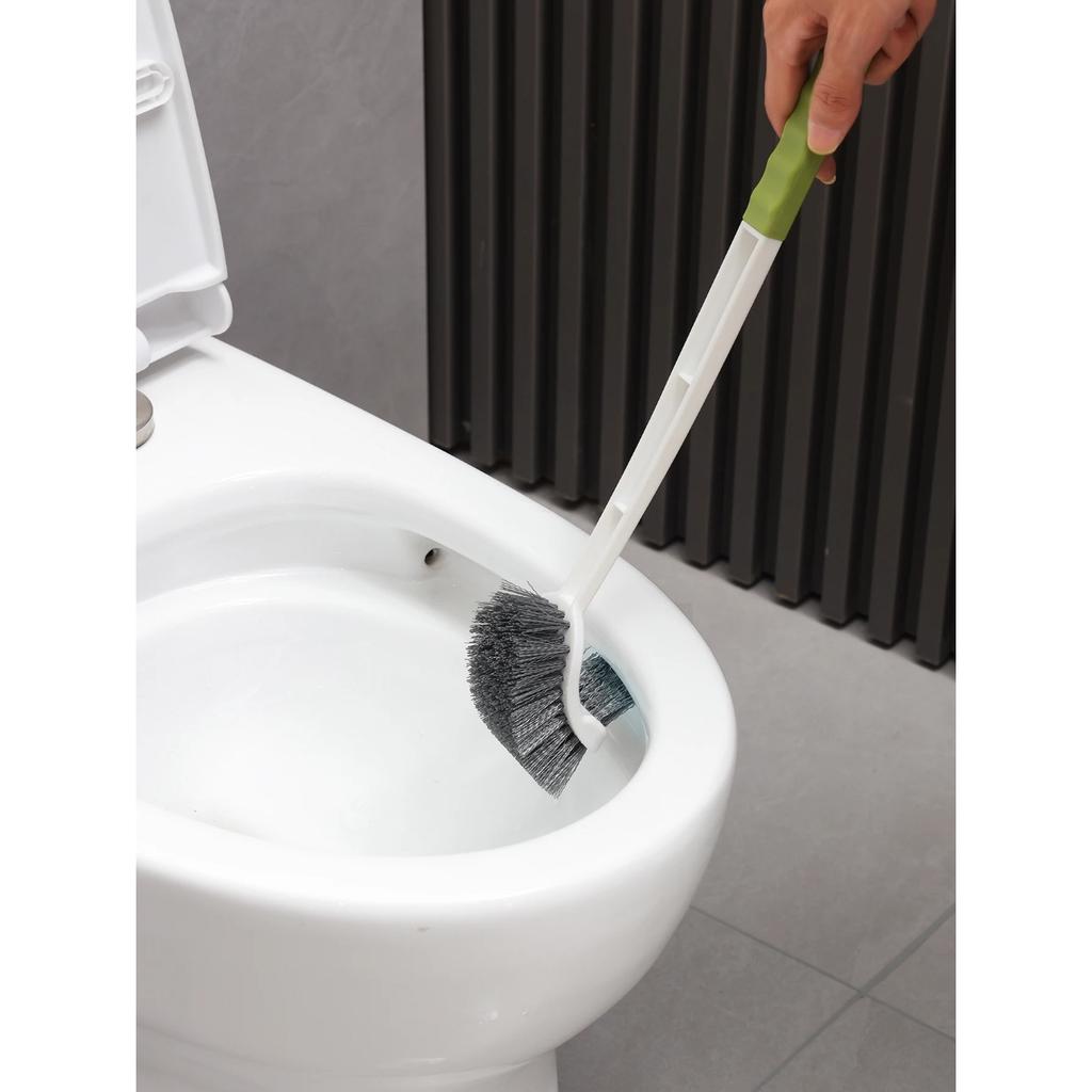 PP Dual Head Toilet Brush with Base for Cleaning No Dead Corners Toilet Squat Toilet with Extended Hard Bristles for Special Use