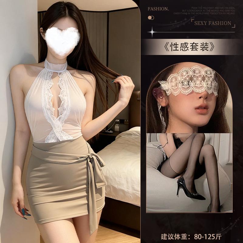 Sexy lingerie sexy lace hip skirt pure desire flirting small chest uniform secretary suit women