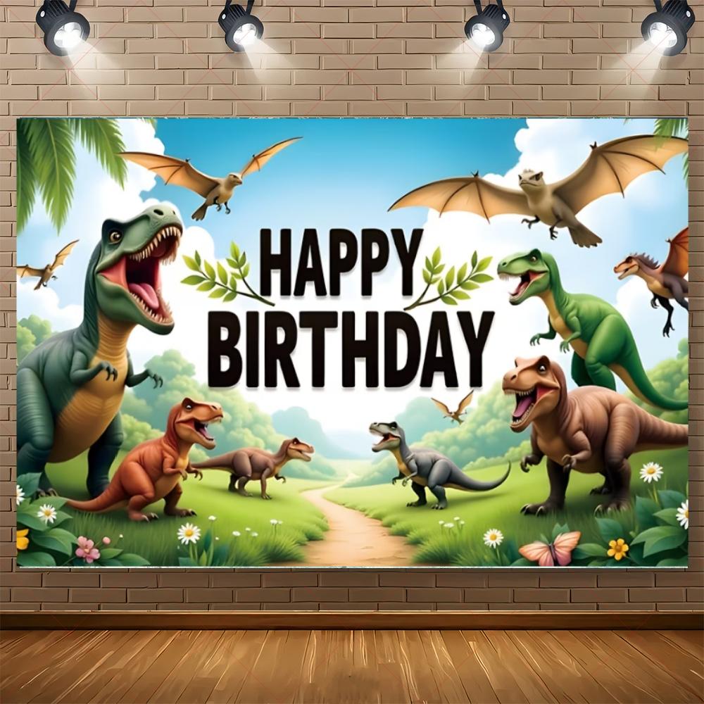 Jurassic Dinosaur Theme Birthday Party Decorations Backdrop Dinosaur Jungle Supplies Background Poster Photography Prop Kid Gift