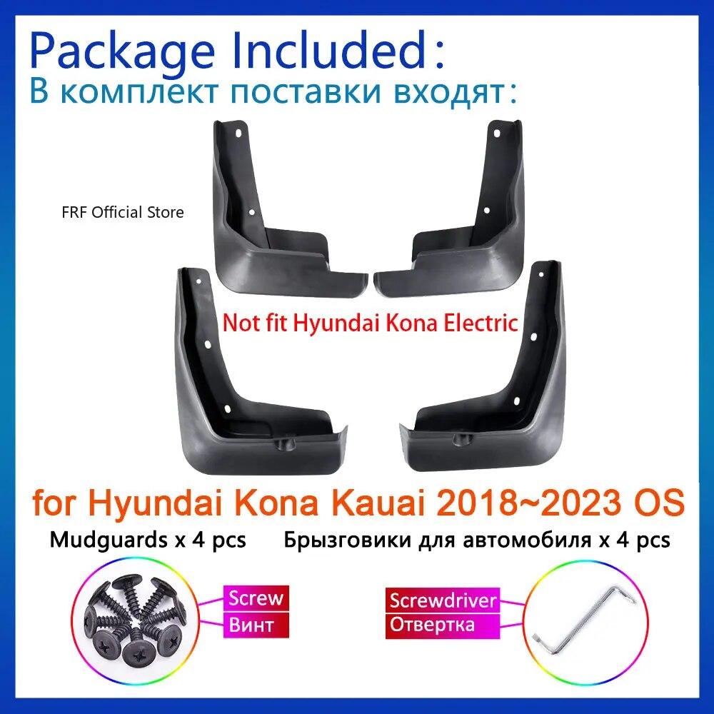 For Hyundai Kona Kauai 2018   OS Auto Mud Flap Splash MudGuards Front Rear Wheel Parts Fender Guard 4PCS Car Accessories