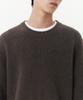 MUSINSA STANDARD Oversized Ribbed Crew Neck Knit [Heather Brown]