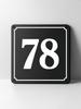 Metal House Number Sign, Black White Contrast, Outdoor Wall Decor for Home Street
