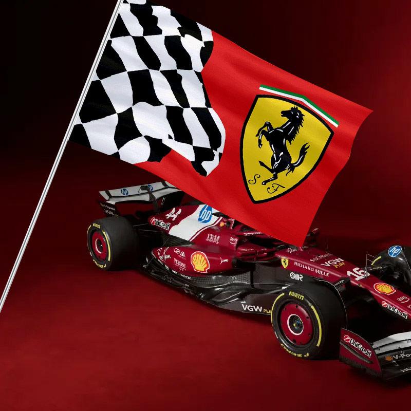 For Ferrari Fashion Classic Sports Modification Room Wall Hanging Cloth Hanging Flag to Support Big Flag Competition Cheering TH6