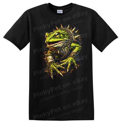 Zelený ještěrka Grafické tričko Bodlinatý design Unikátní zvířecí umění Tričko