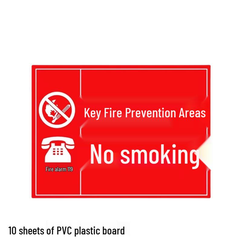 Fire Safety and No Smoking PVC Warning Signs