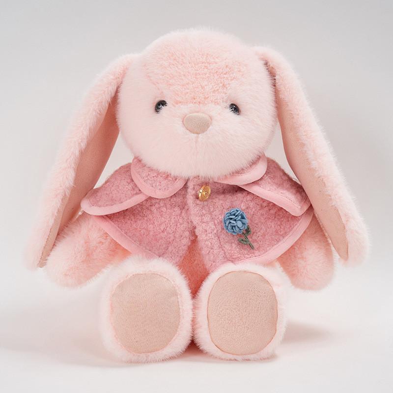 Toy Bunny Plush Doll Shawl Rabbit Sleep Buddy Stuffed Animal Occasions Gift