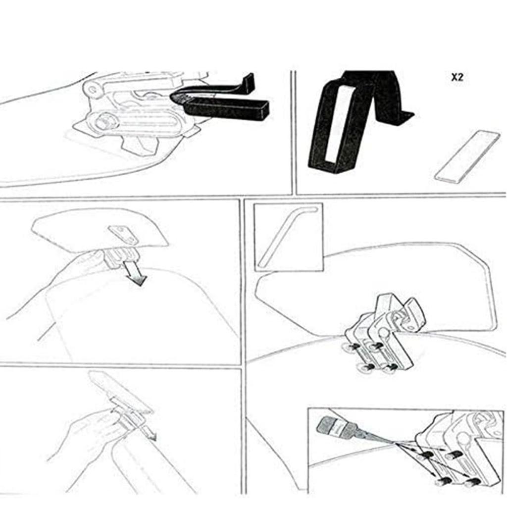 ZCJSZP Motorcycle Windshield Extension, Universal Adjustable Clip, Spoiler Shield Screen, Clear (Transparent)