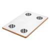 RV Table Top 23.62x15.75in Rectangular Marine Boat Desktop Panel with 4 Cup Holders for Trailer Motorhome Yacht Deck