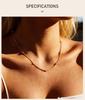 Layer Basic Chains Necklace for Women, 18K Gold Plated Stainless Steel Lips Round Bead Curb Twist Rope Chain Necklace Waterproof