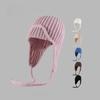 Knitted Winter Beanie Hat For Women With Earmuffs And Tie Closure Perfect For Cold Weather