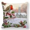1 piece of Christmas Day party decoration pillowcase Winter Snowman animal print cushion suite room home decoration gift