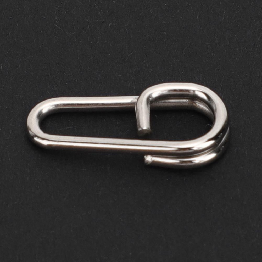 50PCS Powerful Oval Stainless Steel Fishing Clips Snaps Connector Interlock Accessories