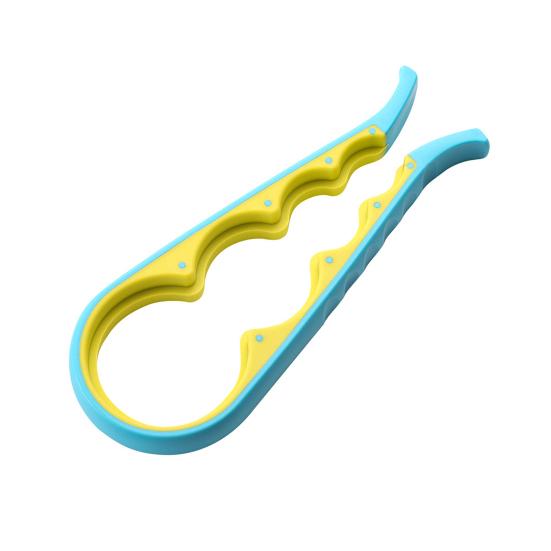 4-in-1 Jar Opener with Non-Slip Silicone Grip Multi-Function Bottle Can Lid Remover for Kitchen Ergonomic Rust-Proof Essential Tool for Arthritis