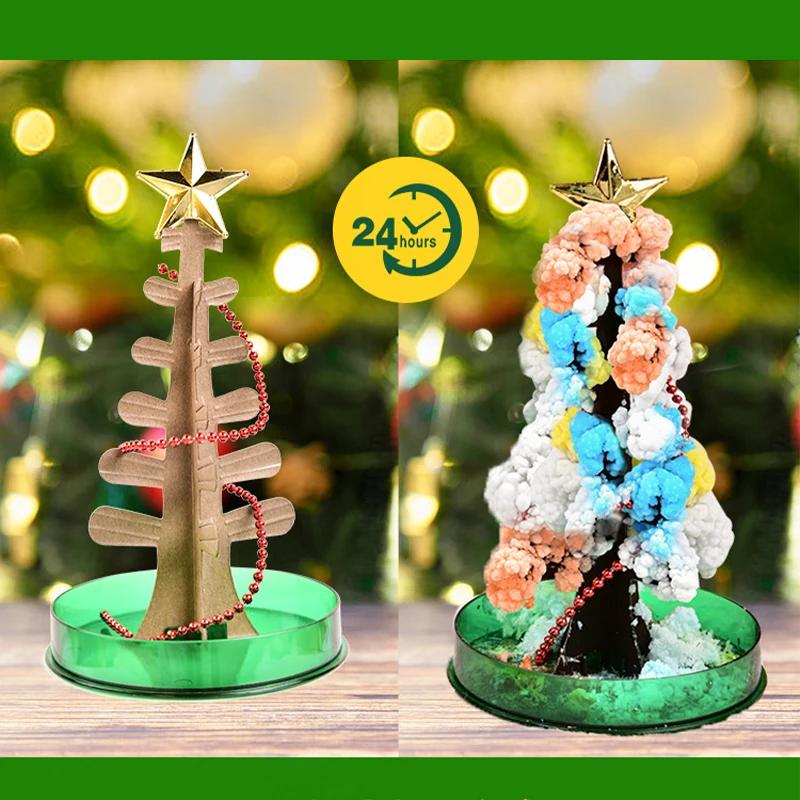 Mini Magic Growing Christmas Tree,Paper Fun Science Blossom Toys for Adults Kids,DIY Crystal Flowering Trees for Festival Decor