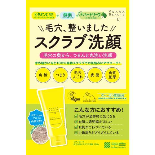 Meishoku Cosmetics Care Na Beaute Pore Cleaning Scrub Face Wash 120g