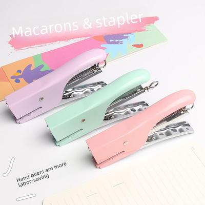 Macaron Color Handheld Metal Labor-Saving Stapler 12#