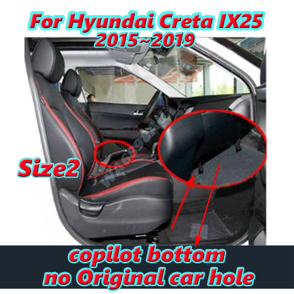 Car Floor Mats For Hyundai Creta IX25 2015~2019 2020 2019 2018 2017 2016 2015 Durable Waterproof Leather Protective Pad Carpet