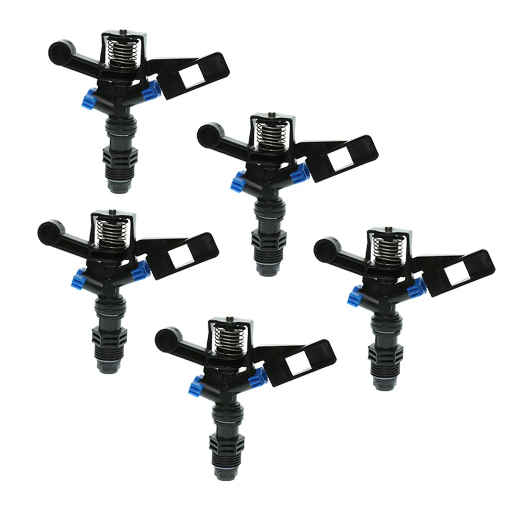 5pcs Plastic Watering Spray Nozzle for Lawn Irrigation 1/2'' (DN15) Connector