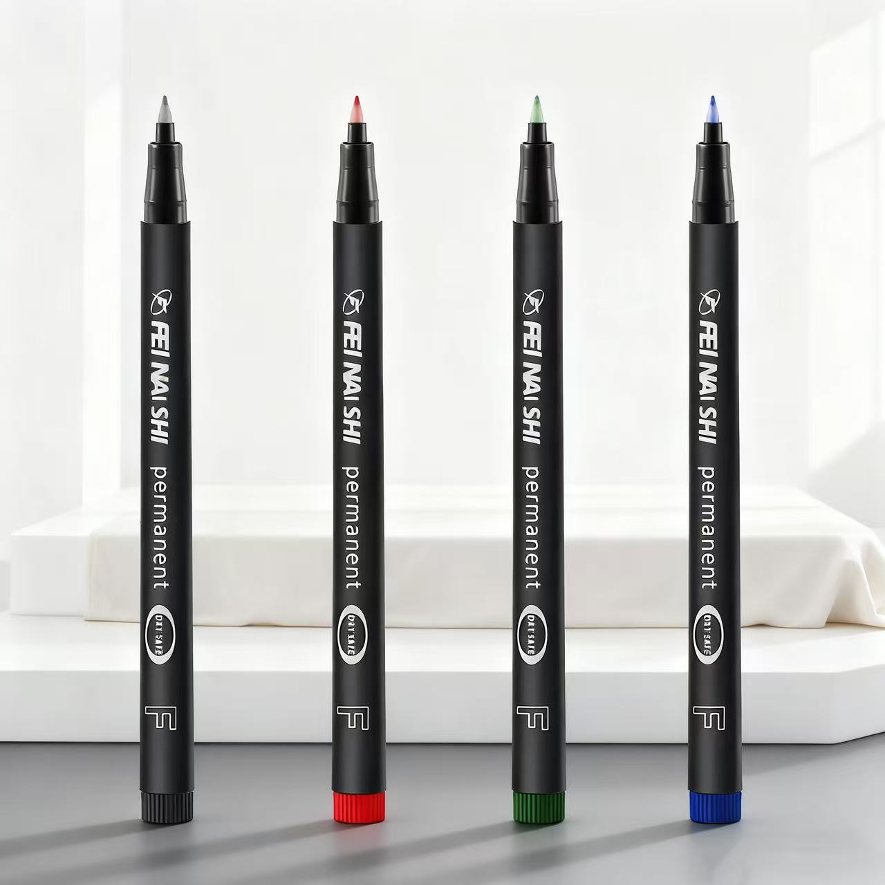 

4-Color Fine Tip Permanent Marker Pens, for Business Stationery School Office Supplies, DIY Painting,