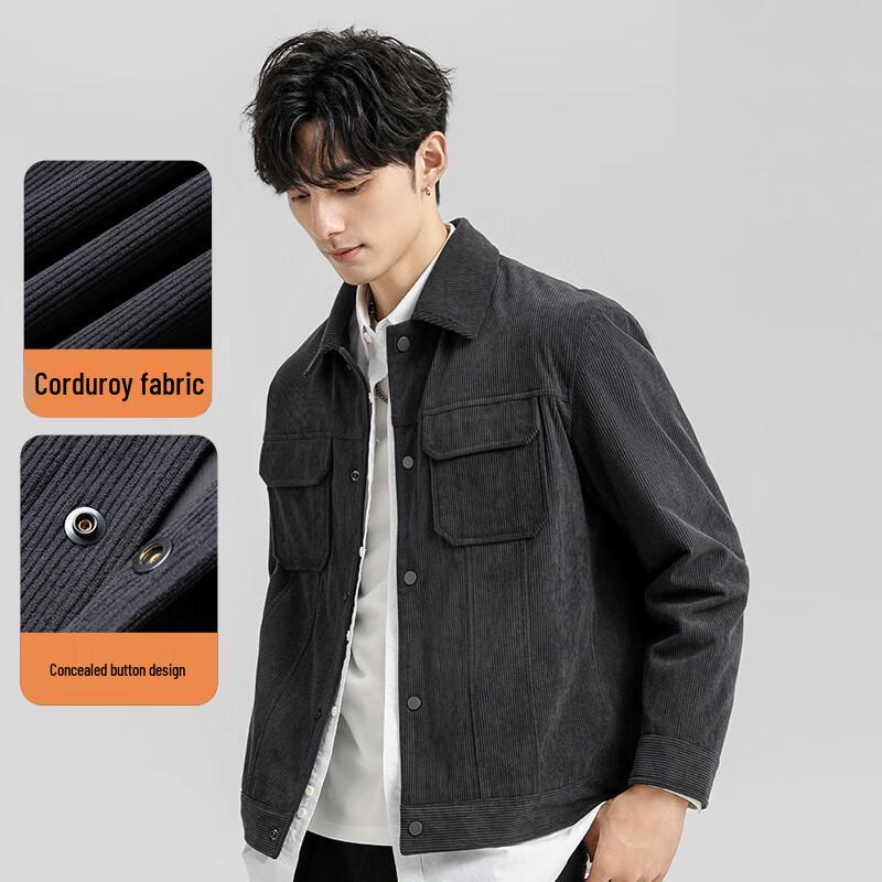 Fengmao Men's Corduroy Short Workwear Jacket