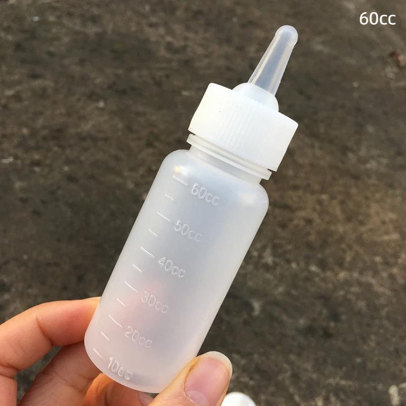 1Pcs 60/100ml Feeding Tool Small Animals Mini Nipple Replacement Cat Newborn Milk Bottle Pet Nursing Pet Feeding Bottle Kits