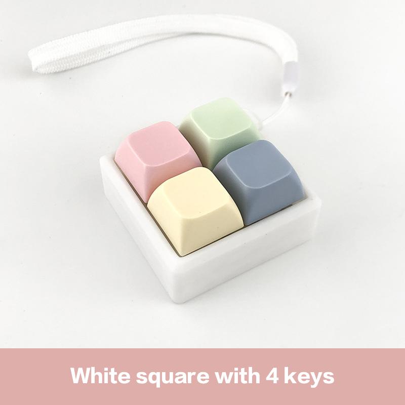 Tragbares Tastatur-Tasten-Knopf-Spielzeug 2 3 4 Tasten Stressabbau Fidget für Büroangestellte Studenten