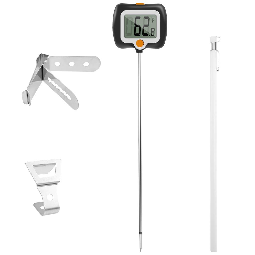 1/2 Pcs Candy Thermometer Deep Fry Oil Thermometer with Pot Clip Food Cooking Kitchen BBQ Thermometers for Frying Candy Making