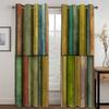 Farm Wood Door Plank 3D Digital Printed Bedchamber Livingroom Space Drape Farm Ranch Design Print Drape two pieces