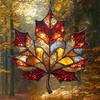 2D Lichtfänger für Fenster Herbst Ahornblätter Acryl Anhänger Sonnenfänger Ästhetische Wandkunst Anhänger Erntedank Dekoration